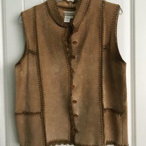 🎉Host Pick 🎉Coldwater Creek Tan Suede Leather Vest
